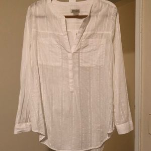 Never worn white Lucky Brand top